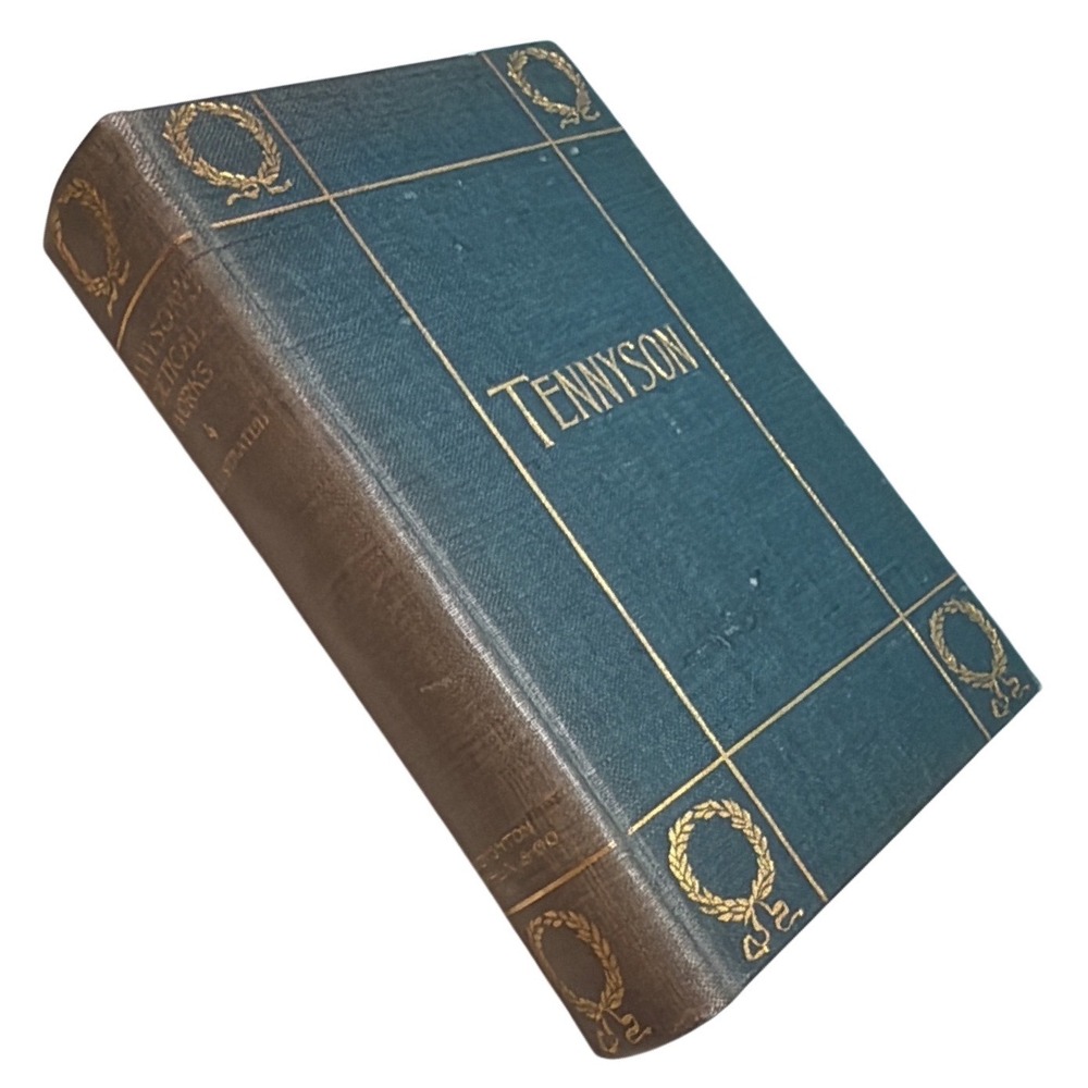 Houghton Mifflin Alfred Lord Tennyson Poetic Works Book 1899 Teal Gilt Household